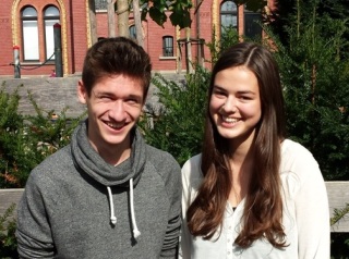 Die neuen Schülersprecher: Jana Schulte Hürmann und Noah Müller