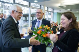 Dieter Sommer freut sich, dass sein Nachfolger und die neue Stellvertreterin aus dem Kreis des eigenen Kollegiums stammen. Foto: SMMP/Ulrich Bock